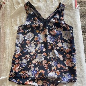 Maurices Floral Camisole in Black and Blue